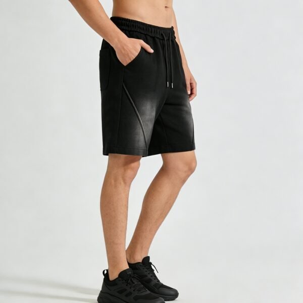 Custom Faded Elastic-Waist Activewear Shorts - Style 999689 - product detail view 8 Custom Faded Elastic-Waist Activewear Shorts - Style 999689 - product detail view 8