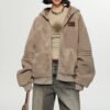 Custom Hooded Faux Lamb Fleece Zip Jacket - VWW-FJ01 - Style 26AE03 - product detail view 4 Custom Hooded Faux Lamb Fleece Zip Jacket - VWW-FJ01 - Style 26AE03 - product detail view 4