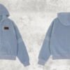 Custom Hooded Faux Lamb Fleece Zip Jacket - VWW-FJ01 - Style 26AE03 - product detail view 6 Custom Hooded Faux Lamb Fleece Zip Jacket - VWW-FJ01 - Style 26AE03 - product detail view 6