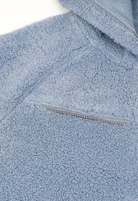 Custom Hooded Faux Lamb Fleece Zip Jacket - VWW-FJ01 - Style 26AE03 - product detail view 12 Custom Hooded Faux Lamb Fleece Zip Jacket - VWW-FJ01 - Style 26AE03 - product detail view 12