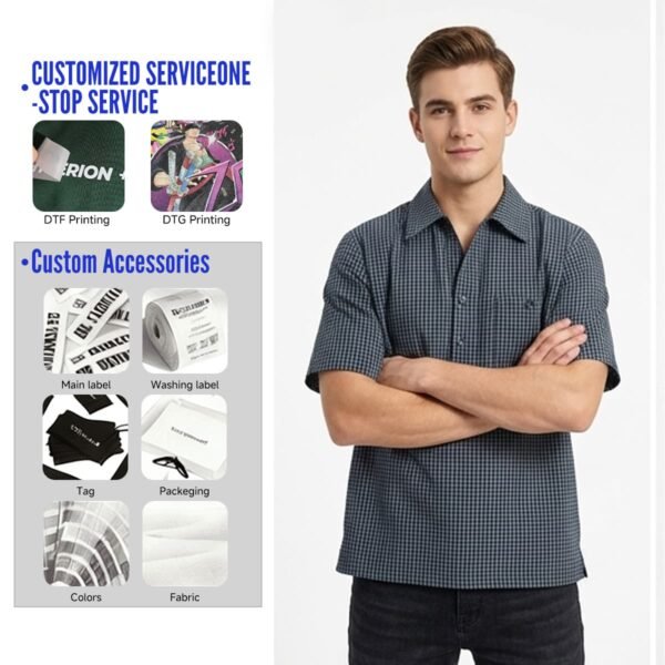 Custom Faux-Layered Collar Polo Shirt | - Style 764B34 - product detail view 3 Custom Faux-Layered Collar Polo Shirt | - Style 764B34 - product detail view 3
