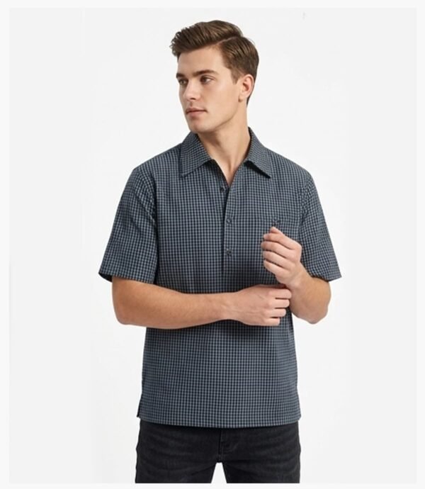 Custom Faux-Layered Collar Polo Shirt | - Style 764B34 - product detail view 12 Custom Faux-Layered Collar Polo Shirt | - Style 764B34 - product detail view 12