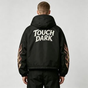 Custom Flame Applique Hooded Racing Jacket - Style A1092F