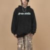 Custom Black Flame Applique Pullover Hoodie - Style 02CE18 - product detail view 4