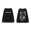 Custom Black Flame Applique Pullover Hoodie - Style 02CE18 - product detail view 5