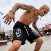 Custom Flame Graphic Drawstring Streetwear Shorts - Style 8E61B9 - product detail view 8