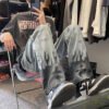 Custom Washed Flame-Hem Loose Straight Jeans - Style DFCFCA - product detail view 4 Custom Washed Flame-Hem Loose Straight Jeans - Style DFCFCA - product detail view 4