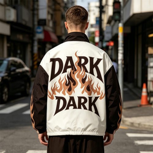 Custom Flame Panel Streetwear Bomber Jacket - Style 954096 Custom Flame Panel Streetwear Bomber Jacket - Style 954096
