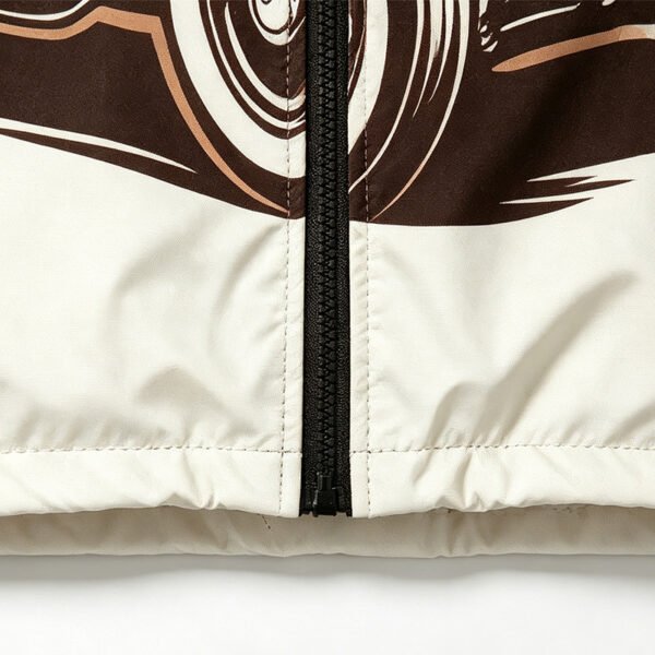 Custom Flame Panel Streetwear Bomber Jacket - Style 954096 - product detail view 5