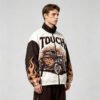 Custom Flame Panel Streetwear Bomber Jacket - Style 954096 - product detail view 8