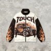 Custom Flame Panel Streetwear Bomber Jacket - Style 954096 - product detail view 9