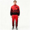 Custom Flame Print Track Jacket and Pants Set - Style FD54AE - product detail view 2 Custom Flame Print Track Jacket and Pants Set - Style FD54AE - product detail view 2
