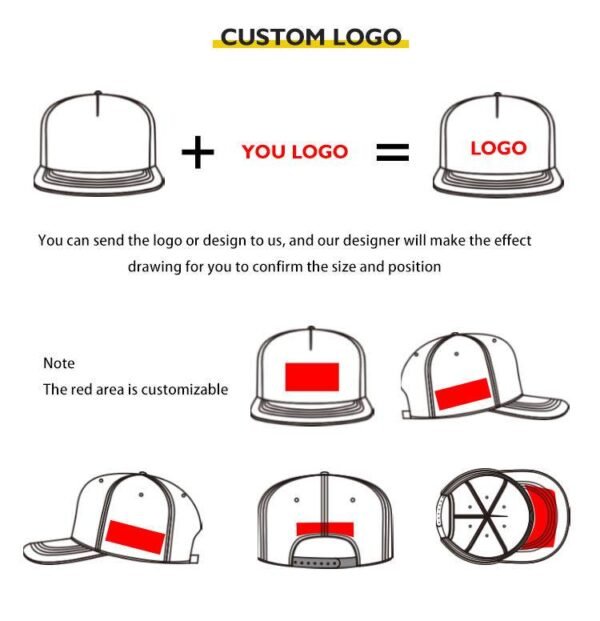 Custom Flat-Brim Embroidered Snapback Cap H833 - Style 336E25 - product detail view 5