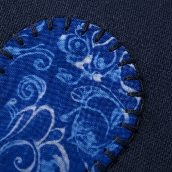 Custom Floral Applique Heavy Terry Pullover Hoodie | - Style 8545B2 - product detail view 8