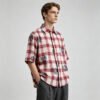 Custom Floral Plaid Short-Sleeve Shirt - Style 633FF9 - product detail view 6