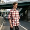 Custom Floral Plaid Short-Sleeve Shirt - Style 633FF9 - product detail view 9