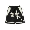 Custom Foam Print Drawstring Shorts with Recovery Control - Style 15471A - product detail view 2