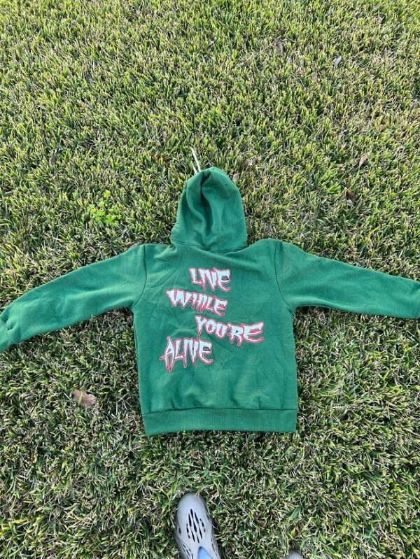 Custom Foam Print Drawstring Pullover Hoodie | - Style 171091 - product detail view 6