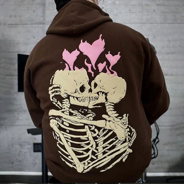 Custom Foam Print Skeleton Pullover Hoodie - Style 00BF3D - product detail view 5 Custom Foam Print Skeleton Pullover Hoodie - Style 00BF3D - product detail view 5