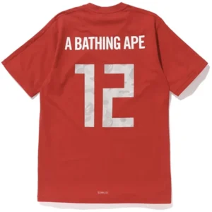 Custom Red Football-Inspired Graphic T-Shirt | - Style B048B0