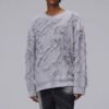 Custom Fringe Jacquard Crew Neck Sweater - Style DF2B5F - product detail view 2