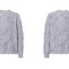 Custom Fringe Jacquard Crew Neck Sweater - Style DF2B5F - product detail view 6
