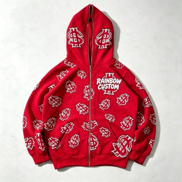Custom Full-Face Zip Printed Hoodie | VW-H002 - Style 90874F Custom Full-Face Zip Printed Hoodie | VW-H002 - Style 90874F