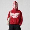 Custom Full-Face Zip Flame Heart Puff Embroidered Hoodie - Style F5CA1E - product detail view 4 Custom Full-Face Zip Flame Heart Puff Embroidered Hoodie - Style F5CA1E - product detail view 4