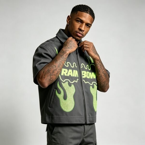 Custom Short-Sleeve Full-Zip Graphic Layer - Style 0F5A1E - product detail view 4 Custom Short-Sleeve Full-Zip Graphic Layer - Style 0F5A1E - product detail view 4