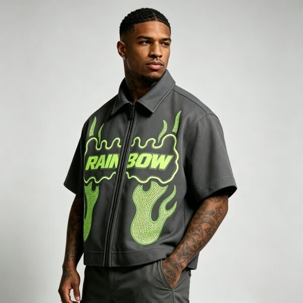 Custom Short-Sleeve Full-Zip Graphic Layer - Style 0F5A1E - product detail view 5 Custom Short-Sleeve Full-Zip Graphic Layer - Style 0F5A1E - product detail view 5