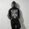 Custom Full-Zip Skeleton Butterfly Hooded Jacket - Style 8111EA - product detail view 6