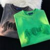 Custom Acid-Wash Fuzzy Embroidered Oversized T-Shirt - Style 21B0D6 Custom Acid-Wash Fuzzy Embroidered Oversized T-Shirt - Style 21B0D6