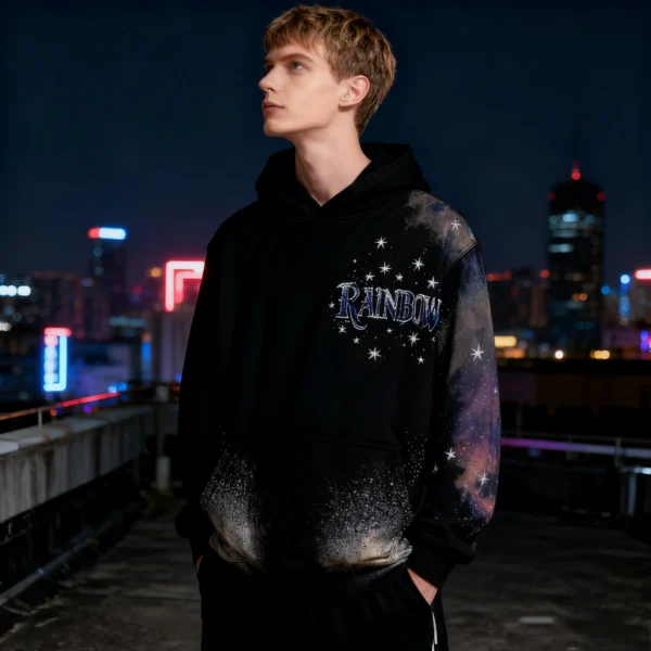 Custom Galactic Panel Graphic Pullover Hoodie - Style B7D9DD - product detail view 9 Custom Galactic Panel Graphic Pullover Hoodie - Style B7D9DD - product detail view 9