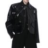 Custom Glossy Zip-Front Moto Jacket - Style 8B241C - product detail view 4