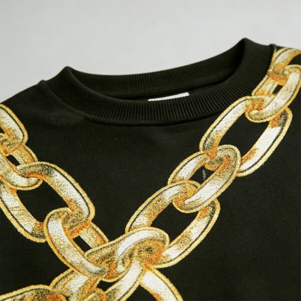 Custom Gold Chain Graphic Long-Sleeve Streetwear Top - Style C62A08 - product detail view 6