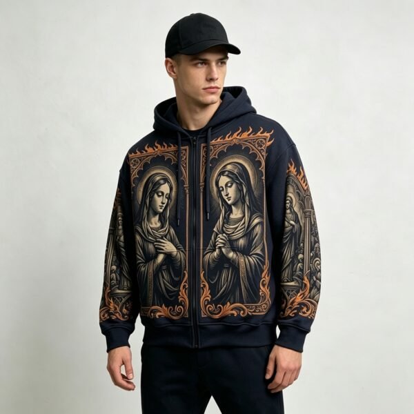 Custom Gothic Frame Full-Zip Graphic Hoodie - 8619198 - Style 323C30 - product detail view 5 Custom Gothic Frame Full-Zip Graphic Hoodie - 8619198 - Style 323C30 - product detail view 5