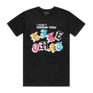 Custom Black Gothic Typography Graphic T-Shirt | - Style 287DCE