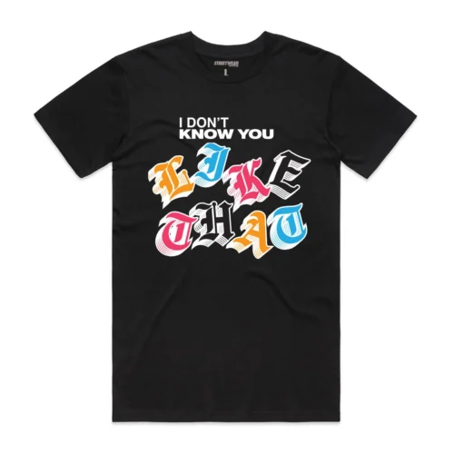 Custom Black Gothic Typography Graphic T-Shirt | - Style 287DCE