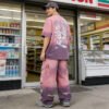Custom Gradient Distressed Rivet Cargo Pants - Style 7B7299 - product detail view 7 Custom Gradient Distressed Rivet Cargo Pants - Style 7B7299 - product detail view 7