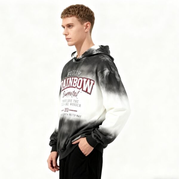 Custom Gradient Graphic Panel Pullover Hoodie - Style 7D68C0 - product detail view 2 Custom Gradient Graphic Panel Pullover Hoodie - Style 7D68C0 - product detail view 2