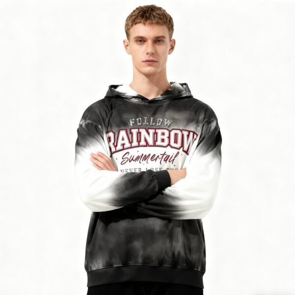 Custom Gradient Graphic Panel Pullover Hoodie - Style 7D68C0 - product detail view 3 Custom Gradient Graphic Panel Pullover Hoodie - Style 7D68C0 - product detail view 3