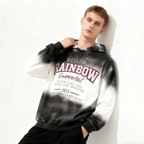 Custom Gradient Graphic Panel Pullover Hoodie - Style 7D68C0 - product detail view 4 Custom Gradient Graphic Panel Pullover Hoodie - Style 7D68C0 - product detail view 4
