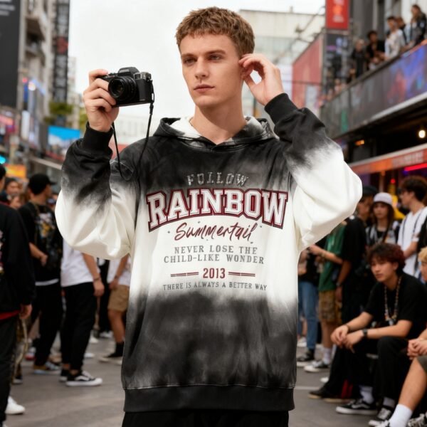 Custom Gradient Graphic Panel Pullover Hoodie - Style 7D68C0 - product detail view 7 Custom Gradient Graphic Panel Pullover Hoodie - Style 7D68C0 - product detail view 7