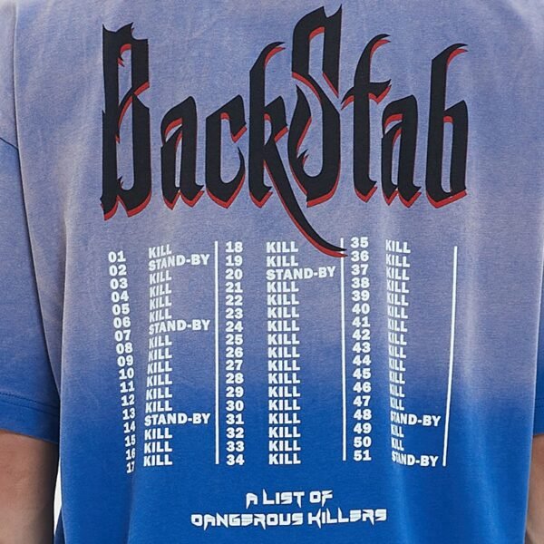 Custom Gradient Patch-Graphic Streetwear T-Shirt - Style 97BEB2 - product detail view 6