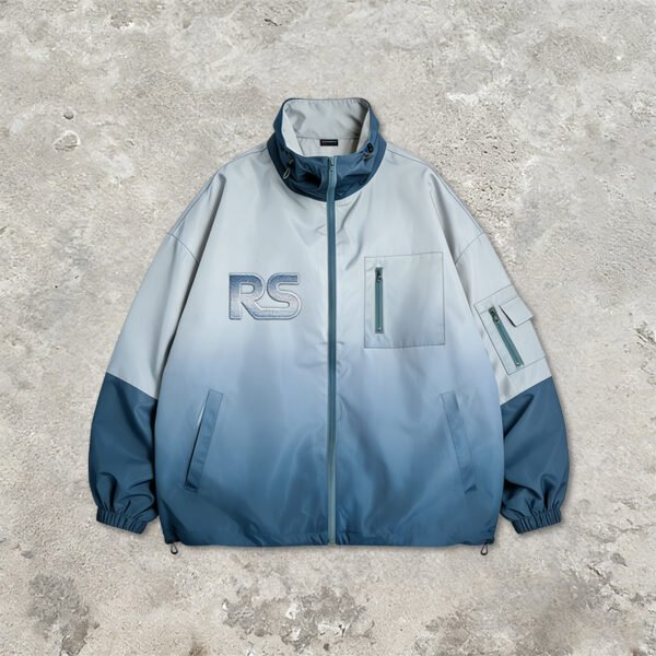 Custom Gradient Patchwork Embroidered Jacket | - Style E5A7E0 Custom Gradient Patchwork Embroidered Jacket | - Style E5A7E0
