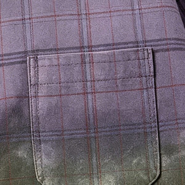 Custom Gradient Plaid Long-Sleeve Pocket Shirt - Style D0A356 - product detail view 8