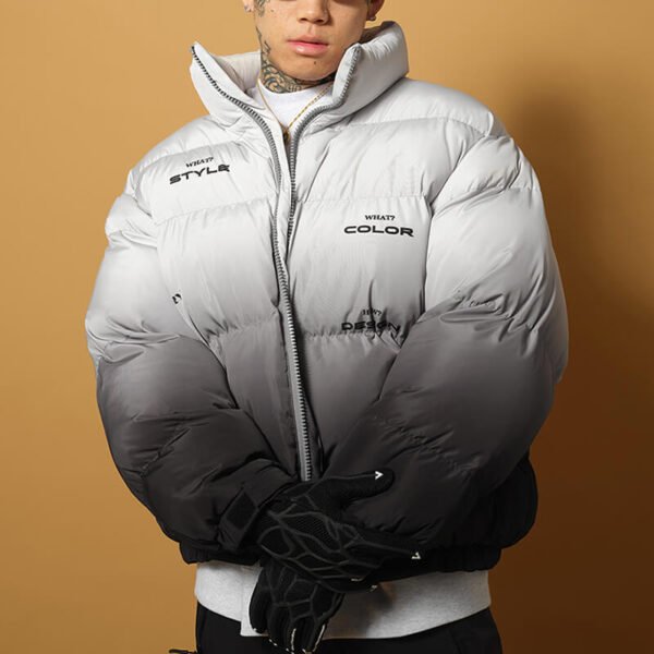 Custom Gradient Puffer Jacket with Utility Pockets - Style 463A72 - product detail view 4