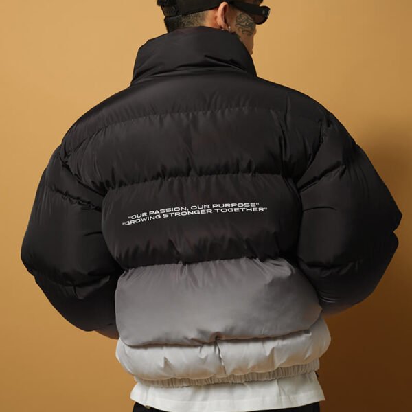 Custom Gradient Puffer Jacket with Utility Pockets - Style 463A72 - product detail view 5
