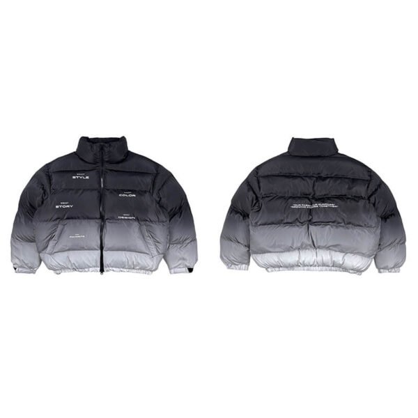 Custom Gradient Puffer Jacket with Utility Pockets - Style 463A72 - product detail view 6