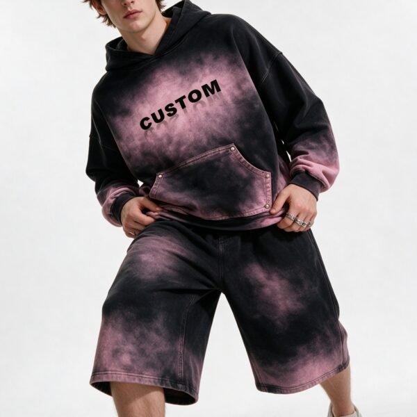 Custom Gradient Rivet Pocket Hoodie Set - Style BA32DF - product detail view 3 Custom Gradient Rivet Pocket Hoodie Set - Style BA32DF - product detail view 3